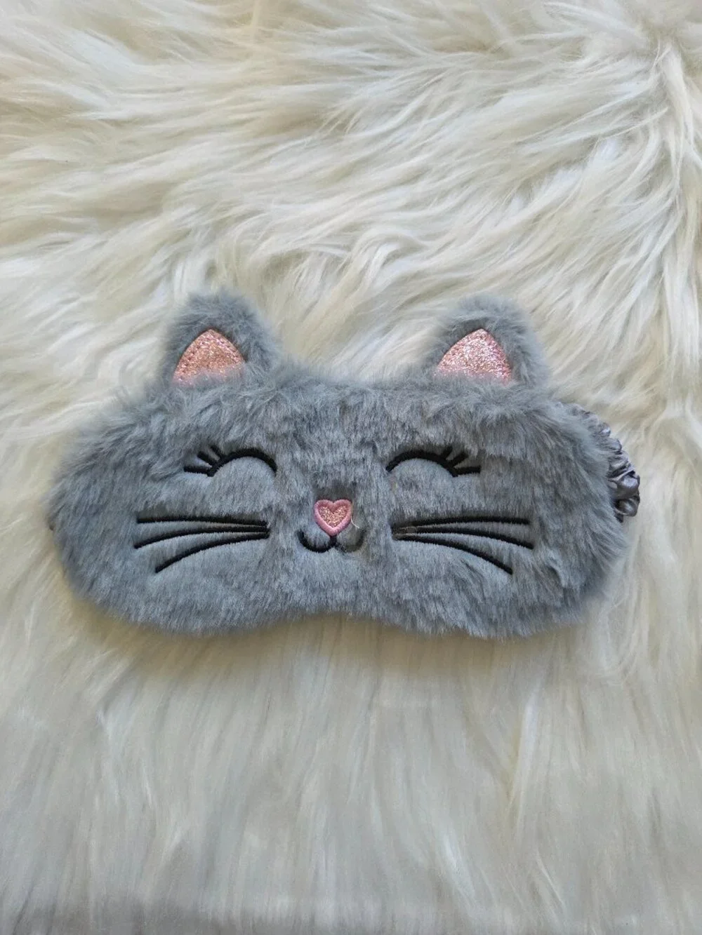 Gray Cat Sleep Mask